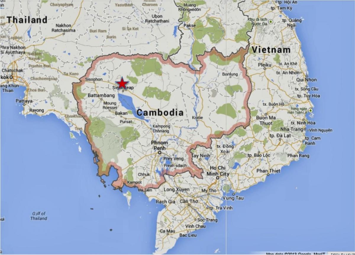 Χάρτης της siem reap Καμπότζη