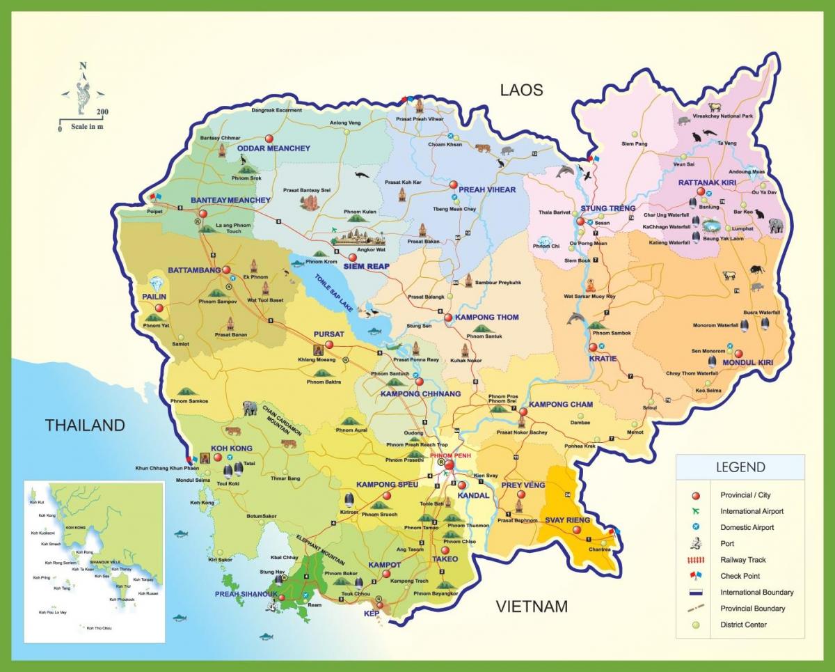 χάρτη της Καμπότζης