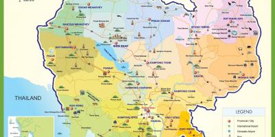 Καμπότζη ταξιδιωτικός χάρτης