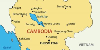 Καμπότζη πόλεις χάρτης