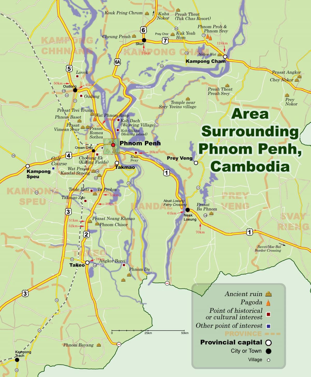 Χάρτης της πνομ πενχ, Καμπότζη